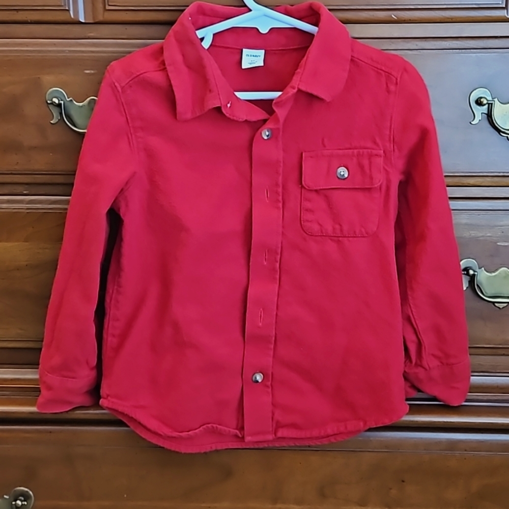 Red Button Down Shirt